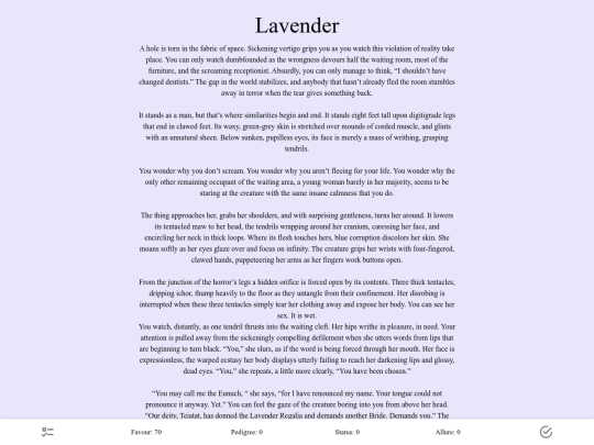 Lavender_Cyoa screenshot