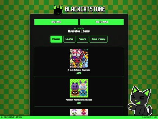 products/items screenshot