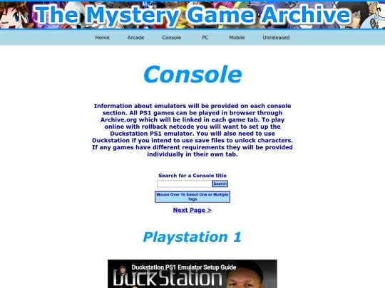 Console screenshot