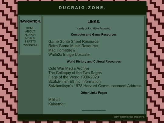 Links screenshot
