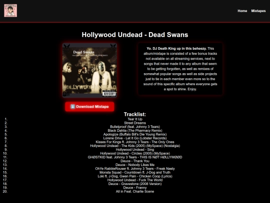 mixtapes screenshot