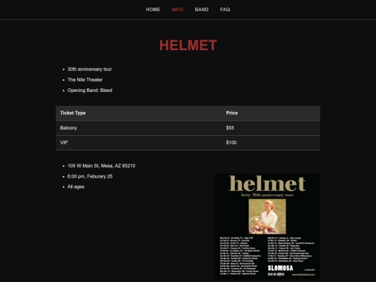 info screenshot