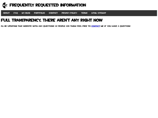FAQ screenshot
