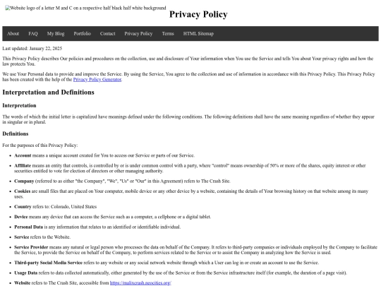 privacyPolicy screenshot
