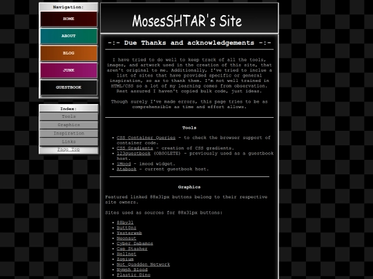 acknowledgements screenshot