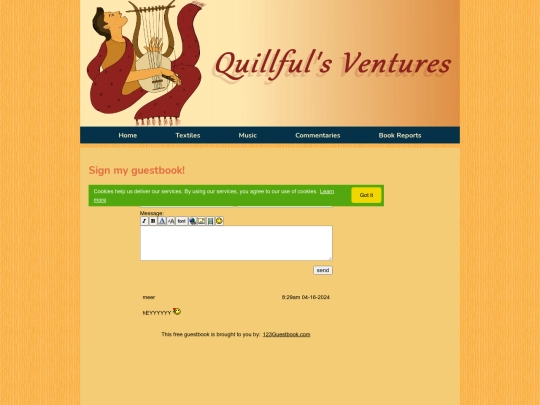 guestbook screenshot