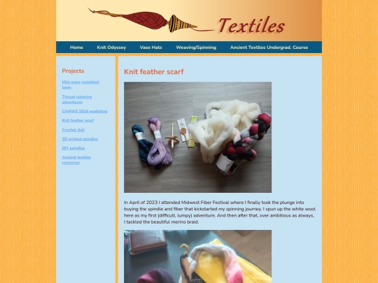 weavingspinning/featherscarf screenshot