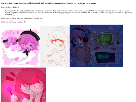 fandoms/MiniFandoms screenshot