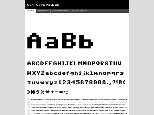 fonts/C64/c64twopx-demo screenshot