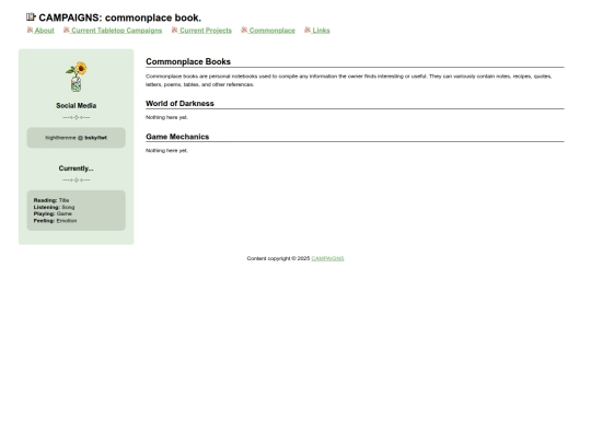 commonplace screenshot