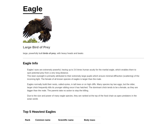 assignment2/birds/eagle screenshot