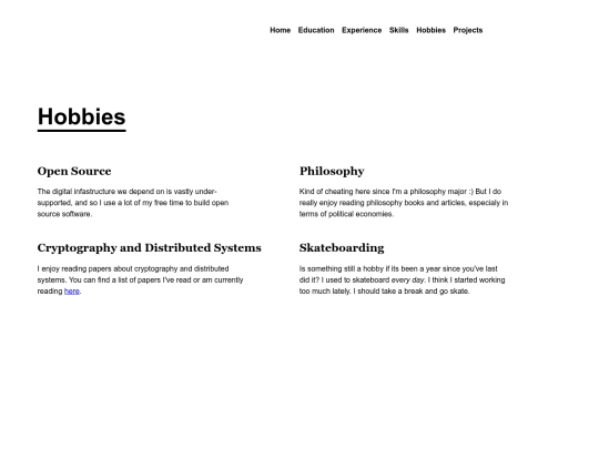 assignment4/hobbies screenshot