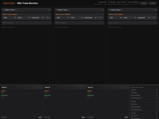 nba-trade-machine screenshot