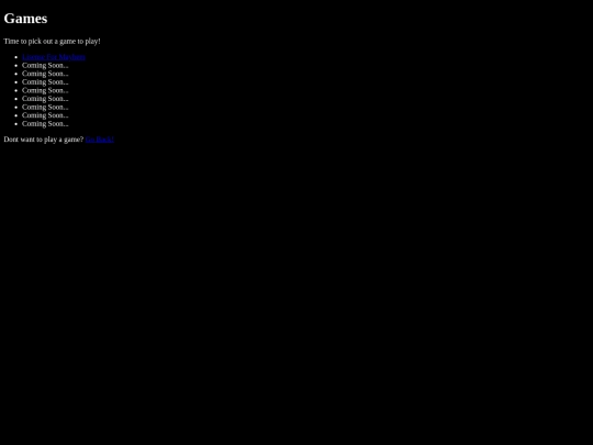 Games screenshot