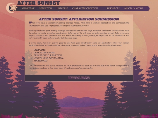 subpages/character-creation/application-submission screenshot