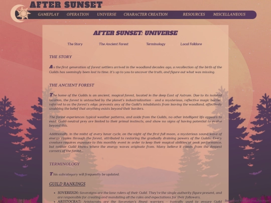subpages/universe screenshot