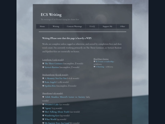 writing screenshot