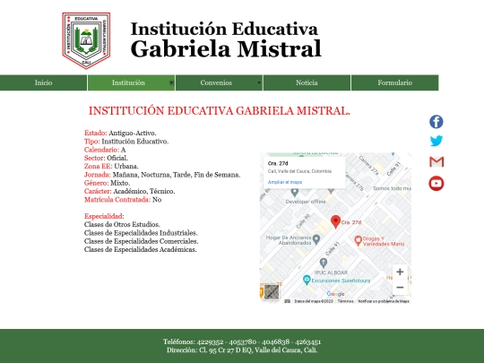 institución screenshot