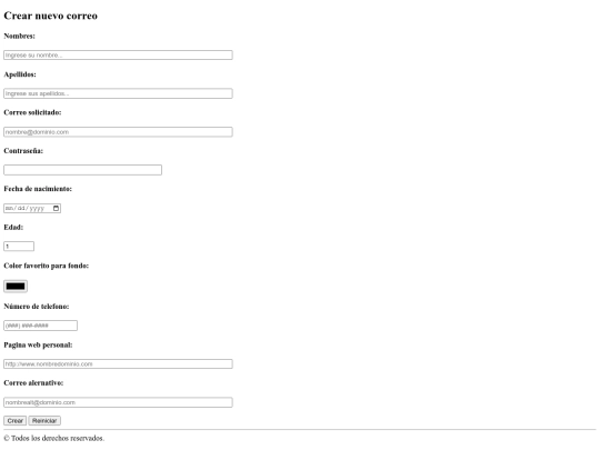 FormularioCorreo screenshot