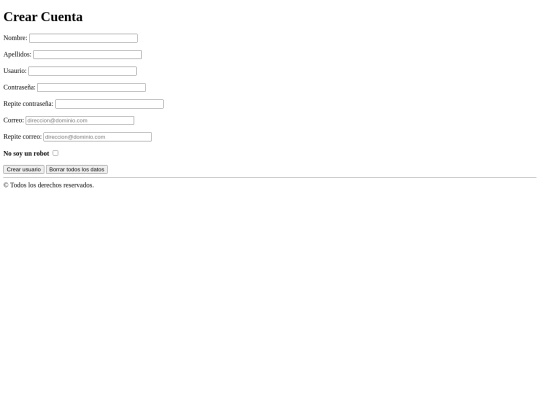 Palitroche/formulario screenshot