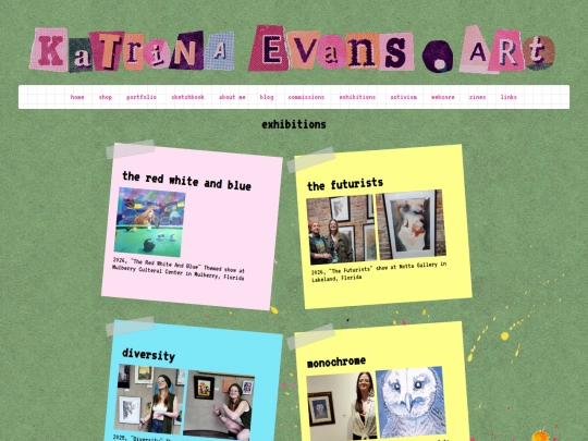 exhibitions screenshot