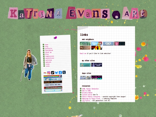 links screenshot