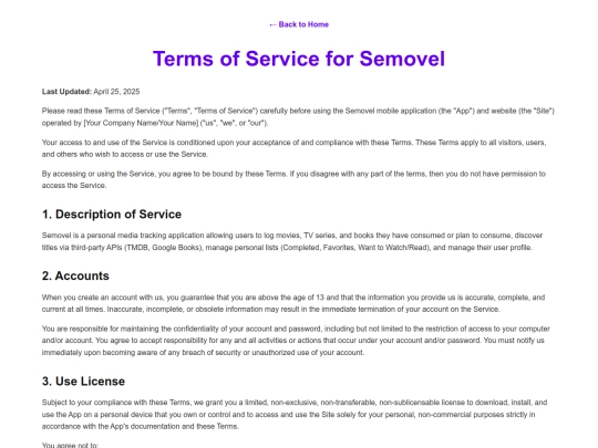 terms screenshot