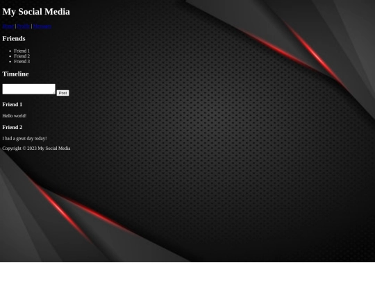 mysocialmedia screenshot