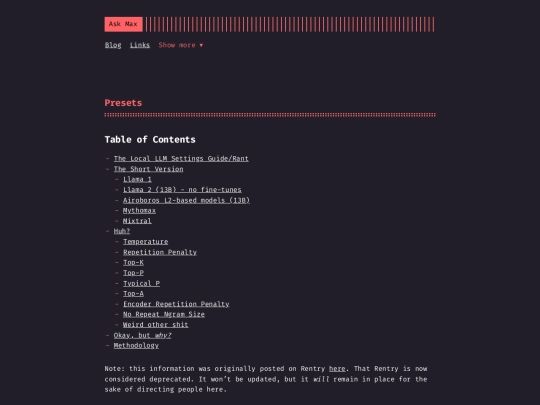 presets screenshot