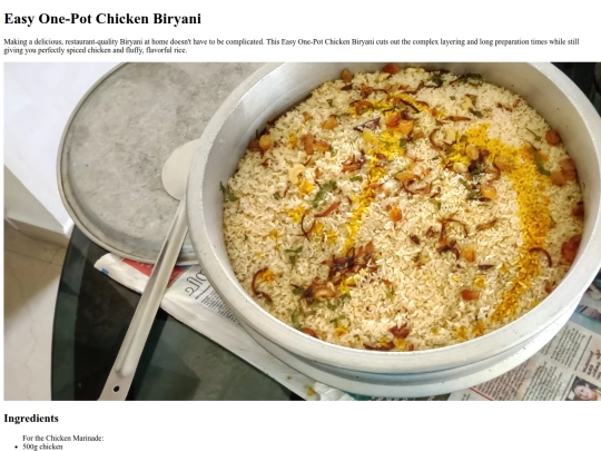 Biriyani screenshot