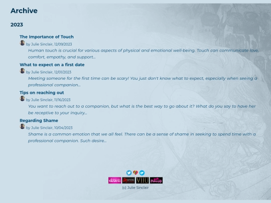 blog/archive screenshot