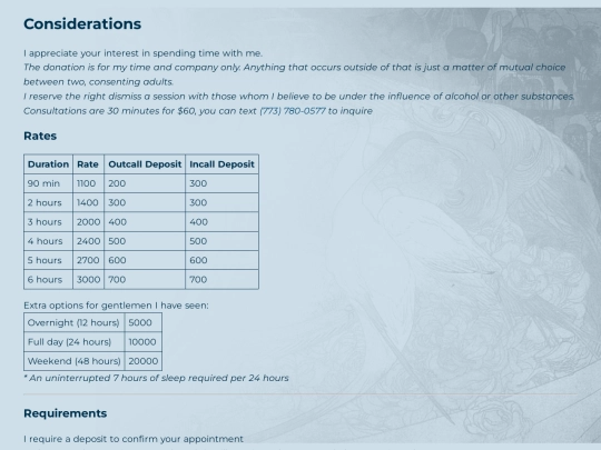 considerations screenshot