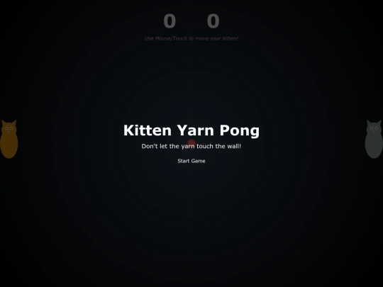examples/kittenPong screenshot