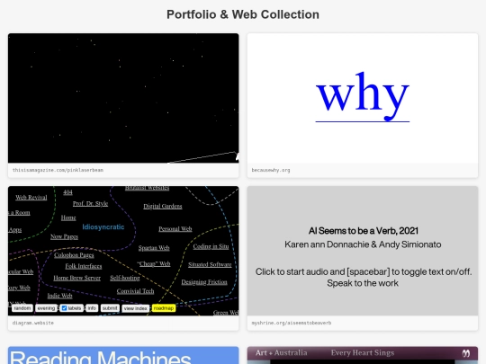 lectures/postcards screenshot