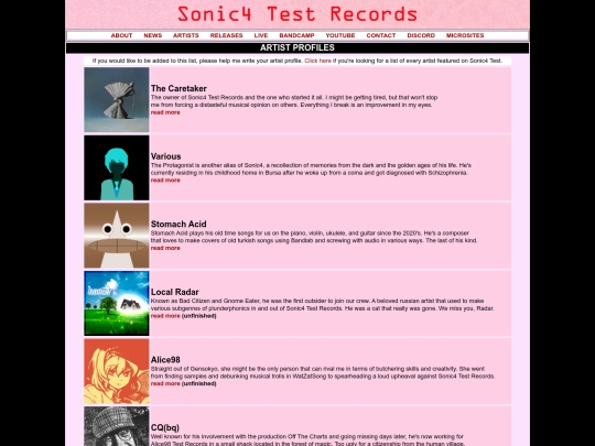 artists screenshot