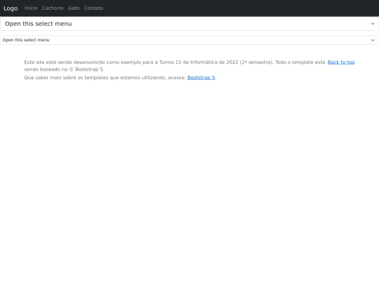 bootstrap/cachorro screenshot