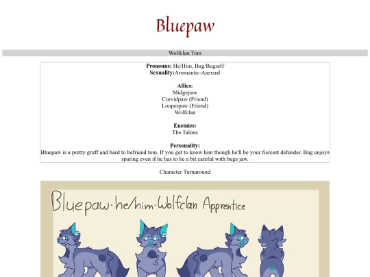 Allegiance-Pages/Bluepaw screenshot