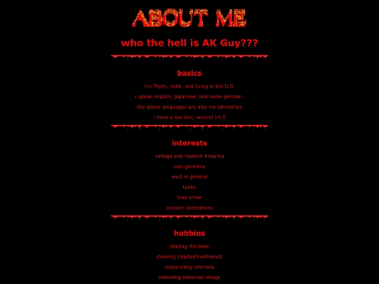 aboutme screenshot