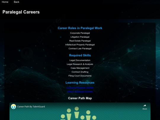 Paralegal screenshot