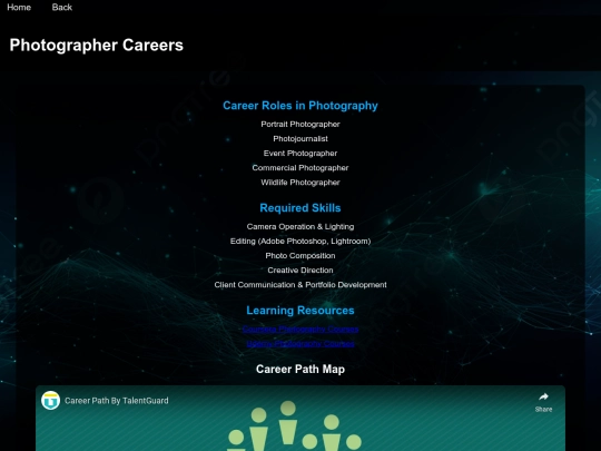 Photographer screenshot