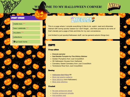 halloween/plans screenshot