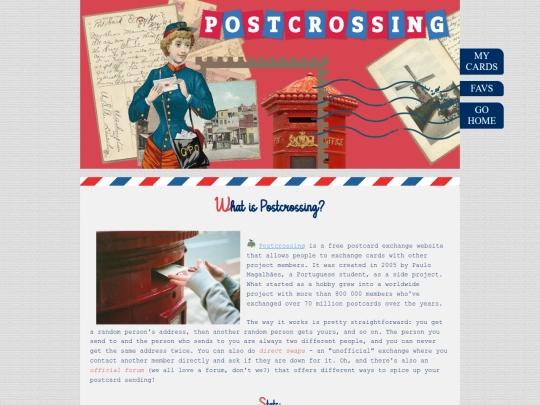postcrossing/main screenshot