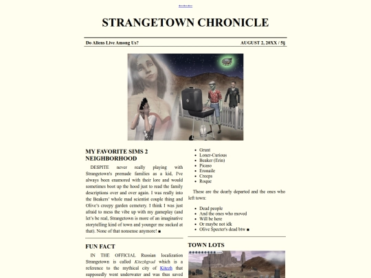 sims2/strangetown screenshot