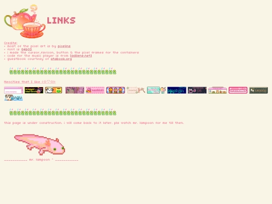 links screenshot