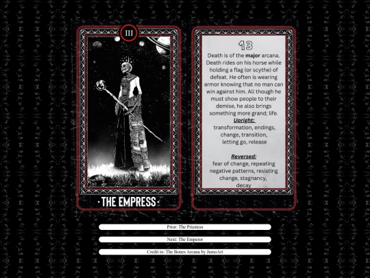 tarot/3empress screenshot