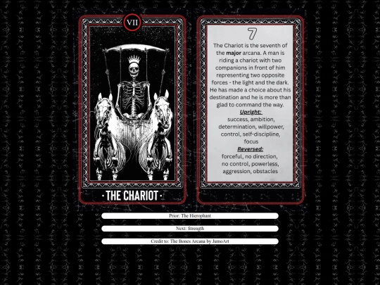 tarot/7chariot screenshot
