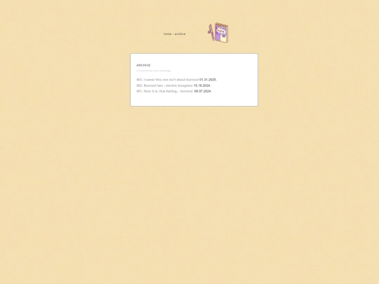 blog/archive screenshot