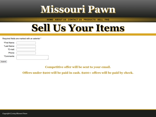 Web Design Class/IST4654 Web Example/Pawn Shop Grop Project/sell screenshot