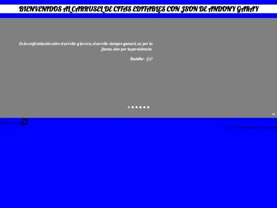 Carrusel con JSON screenshot