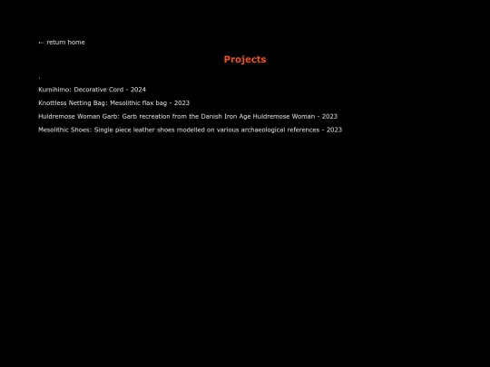 Projects screenshot